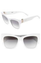 Women's Moschino 53mm Cat's Eye Sunglasses - White