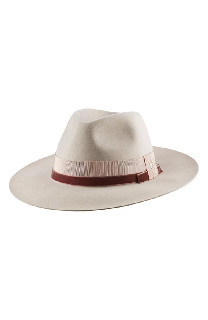 Women's Helen Kaminski Wool Fedora - White