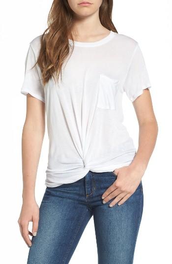 Women's Hinge Twist Hem Tee - White