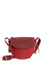 Skagen Lobelle Colorblock Leather & Suede Saddle Bag - Red