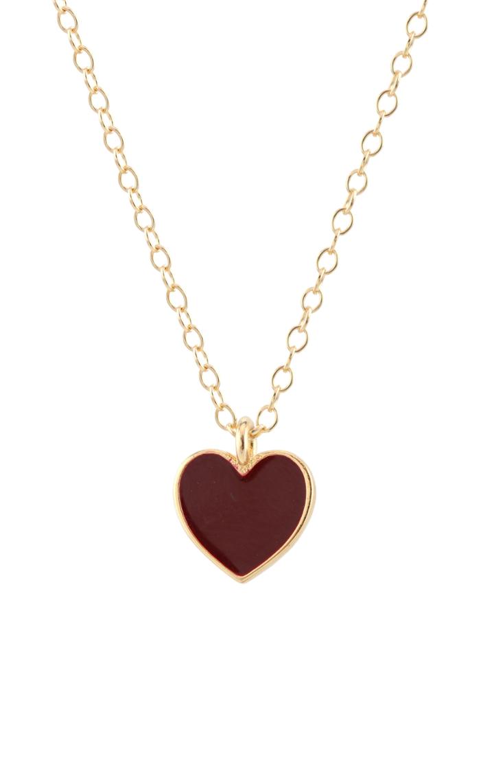 Women's Kris Nations Heart Enamel Charm Necklace