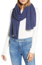 Women's Halogen Solid Cashmere Scarf, Size - Blue