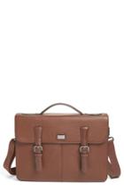 Men's Ted Baker London Bengal Leather Satchel - Brown