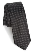Men's Nordstrom Men's Shop Hammond Neat Silk Tie, Size - Black