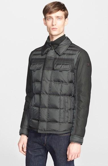 Men's Moncler 'blais' Mixed Media Down Jacket