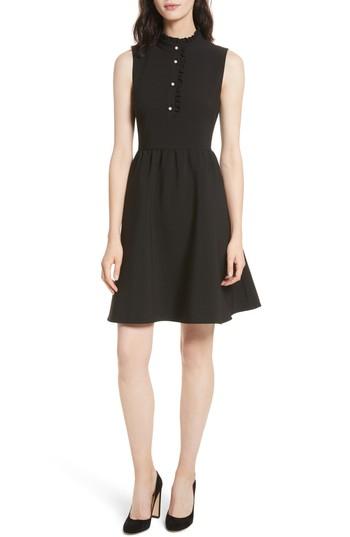 Women's Kate Spade New York Ruffle Front Crepe Dress