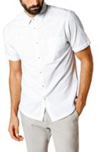 Men's Good Man Brand Longboard Trim Fit Stripe Sport Shirt - White