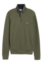 Men's Lacoste Quarter Zip Sweatshirt (xl) - Green