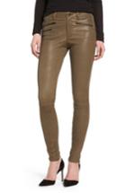 Women's Ag The Farrah High Waist Skinny Leather Pants - Green