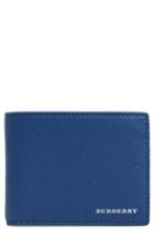 Men's Burberry Bifold Leather Wallet - Blue