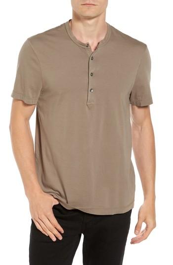 Men's James Perse Suvin Henley T-shirt (s) - Green