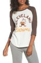 Women's Junk Food Nfl Cleveland Browns Raglan Tee - White