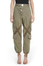 Women's Alexander Wang Tie Cuff Army Trousers - Green
