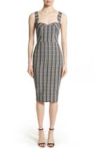 Women's Victoria Beckham Plaid Curve Cami Dress Us / 8 Uk - Black