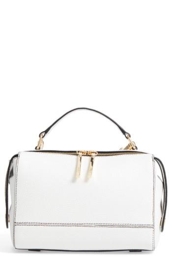 Milly Astor Leather Top Handle Satchel - White
