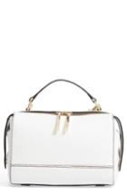 Milly Astor Leather Top Handle Satchel - White