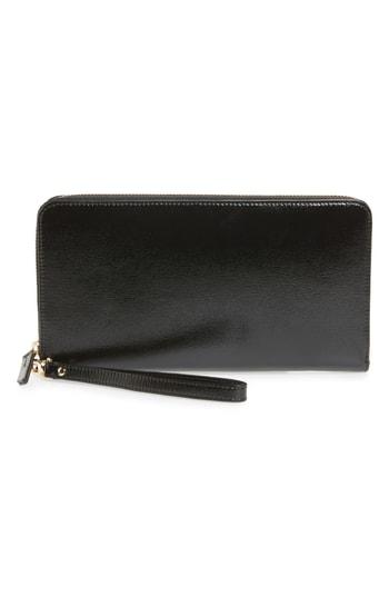 Women's Nordstrom Wanderlust Leather Travel Wallet - Black