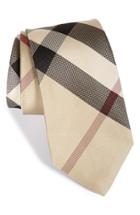 Men's Burberry 'manston' Woven Silk Tie, Size - Beige