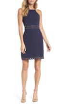 Women's Michael Michael Kors Grommet Trim Scallop Hem Sheath Dress - Blue