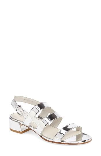 Women's Stuart Weitzman 'barrio' Slingback Sandal M - Metallic