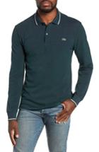 Men's Lacoste Slim Fit Long Sleeve Pique Polo (s) - Green