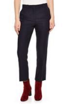 Women's Sandro Polka Dot Crop Pants - Blue
