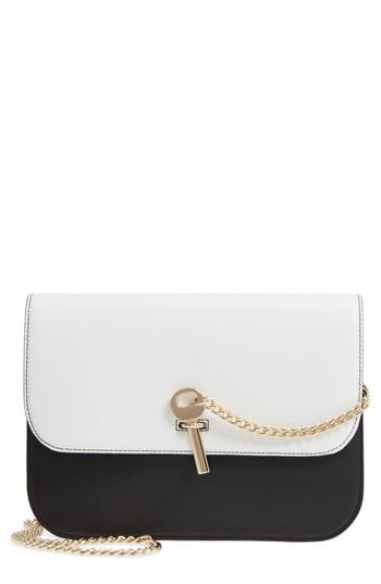 Topshop Amelia Premium Leather Crossbody Bag - Black