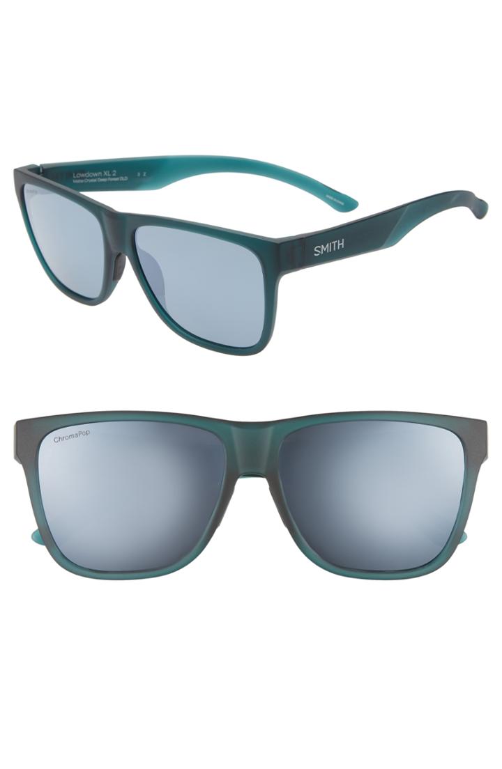 Women's Smith Lowdown Xl 2 60mm Chromapop(tm) Square Sunglasses - Matte Crys Deep Frst/grey