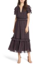 Women's Rebecca Minkoff Patricia Ruffle Midi Dress, Size - Black