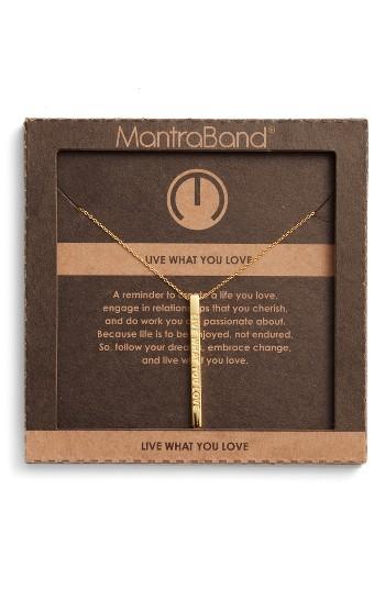 Women's Mantraband Live What You Love Pendant Necklace