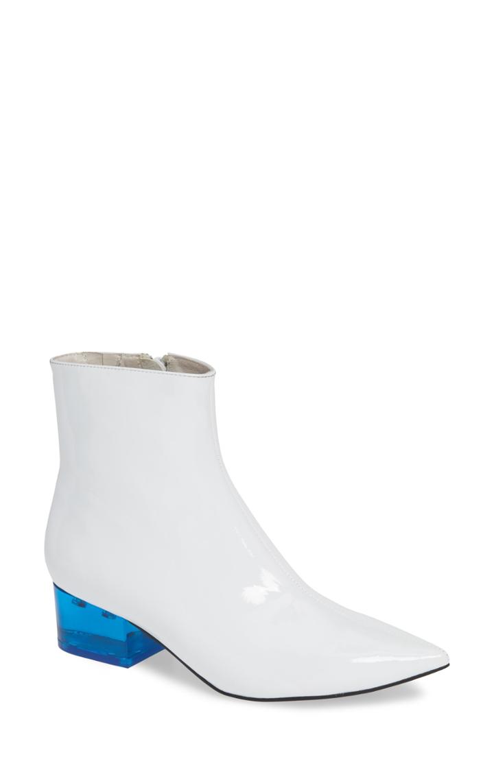 Women's Jeffrey Campbell Luminate Bright Heel Bootie .5 M - White