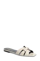 Women's Saint Laurent Tribute Nu Pieds Slide Sandal Us / 34eu - White