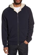 Men's Vince Faux Shearling Zip Hoodie - Blue