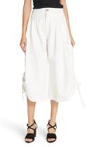 Women's See By Chloe Crop Wide Leg Trousers Us / 40 Fr - White