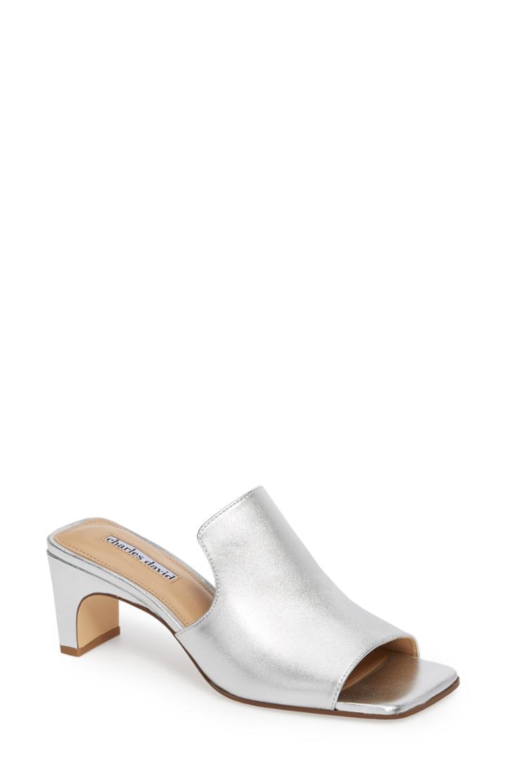 Women's Charles David Herald Slide Sandal .5 M - Metallic