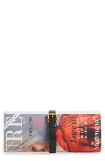 Moschino Magazine Faux Leather Crossbody Bag - None