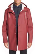 Men's Stutterheim Stockholm Waterproof Hooded Raincoat - Burgundy