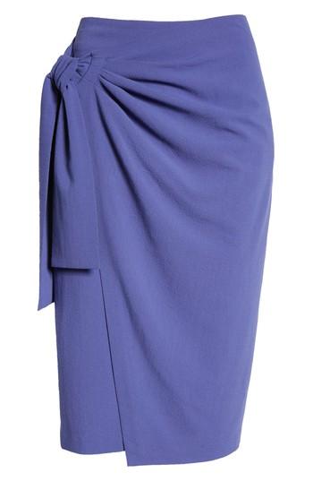 Women's Halogen Side Tie Pencil Skirt - Purple
