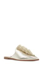 Women's Nine West Ollial Fringed Loafer Mule M - Metallic