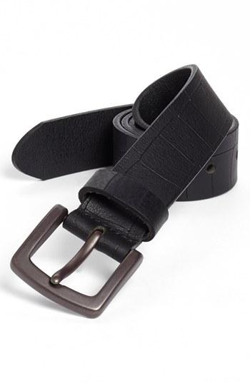 Men's Bosca Gator Embossed Belt - Black