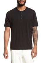 Men's Vince Layered Henley T-shirt - Black