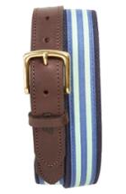 Men's Vineyard Vines Edgartown Stripe Belt - Sour Apple