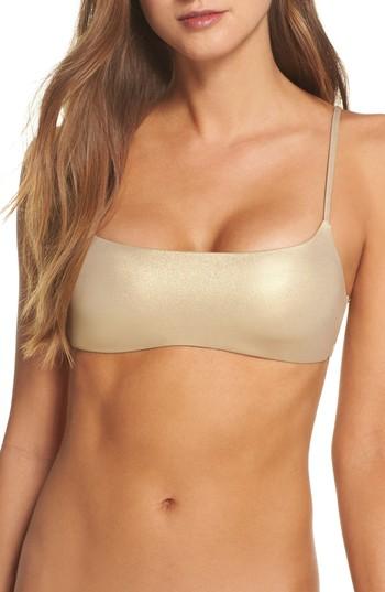 Women's Trina Turk Golden Medallion Bikini Top - Metallic