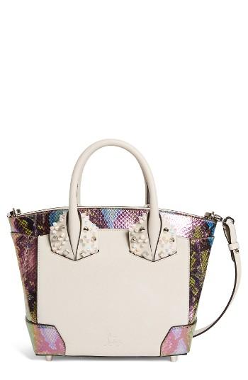 Christian Louboutin Small Elouise Genuine Snakeskin & Calfskin Satchel -