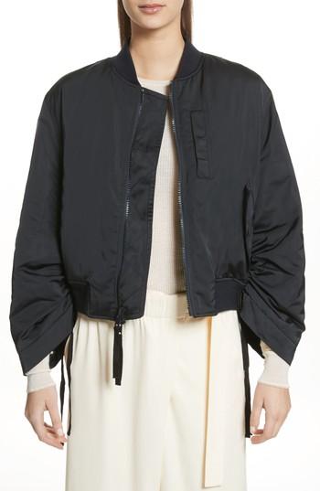 Women's Vince Parachute Bomber Jacket - Black