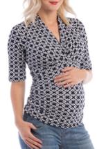 Women's Lilac Clothing Megan Maternity/nursing Top - Blue
