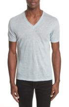 Men's John Varvatos Collection Linen V-neck T-shirt - Blue
