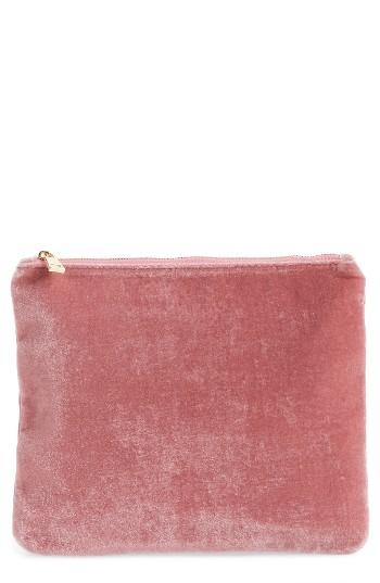 Bp. Small Velvet Pouch - Pink