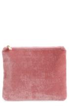 Bp. Small Velvet Pouch - Pink