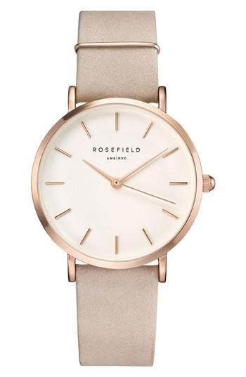 Women's Rosefield Holiday Leather Strap Watch & Bracelet Gift Set, 33mm